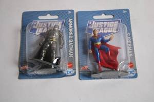 lot 296 image: Set of 2 Justice League Action Figures Armored Batman & Superman