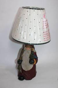 lot 362 image: Santa Claus Table Lamp with Wrapped Shade