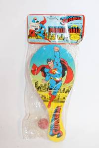lot 367 image: Superman Paddle Ball Set - Vintage Sealed
