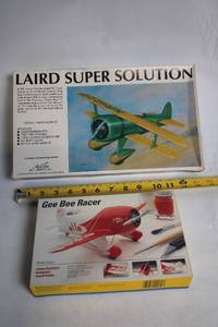 lot 470 image: Set of 2 Model Airplane Kits Laird Super Solution & Gee Bee Racer
