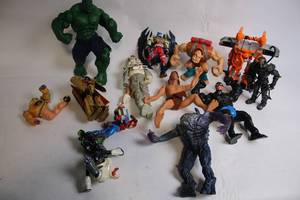 lot 497 image: Collection of Action Figures Including Hulk and Tarzan