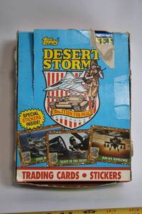 lot 505 image: Topps Desert Storm Trading Cards & Stickers Box