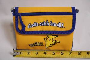 lot 509 image: Vintage 1999 Pokmon Pikachu Pouch with Embroidered Design