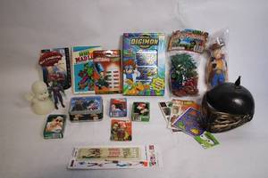 lot 514 image: Mixed Lot of Vintage Toys Including Hulk Mad Libs and Digimon Cards