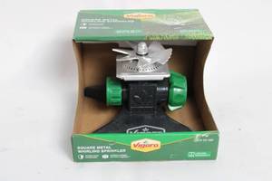 lot 3 image: Vigoro Square Metal Whirling Sprinkler