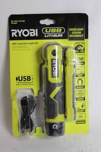 lot 6 image: Ryobi USB Lithium LED Inspection Light Kit