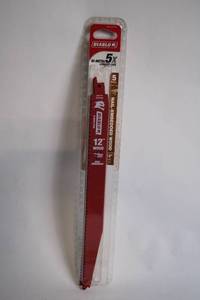 lot 21 image: 5-Pack Diablo Wood & Nail Embedded Reciprocating Blades 12 inch