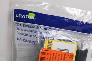 lot 28 image: Leviton 30A Surface Mount Outlet 30A-125250V