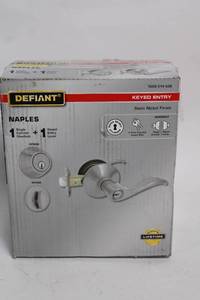 lot 31 image: Defiant Naples Keyed Entry Lockset with Deadbolt in Satin Nickel Finish