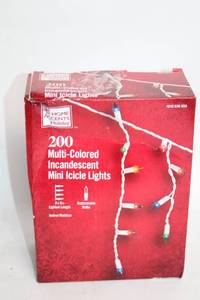 lot 81 image: 200 Multi-Colored Incandescent Mini Icicle Lights