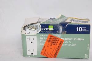 lot 88 image: 10 Pack of Leviton 20A 125V Tamper-Resistant Outlets