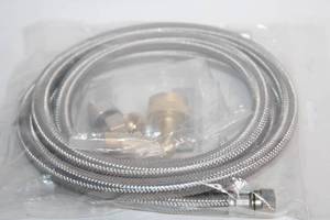 lot 91 image: Packaged Stainless Steel Braided Faucet Connectors