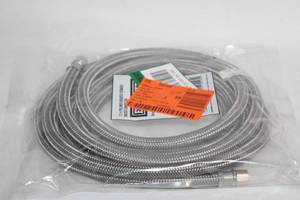 lot 94 image: Unopened Stainless Steel Braided Hose 34 Inch Diameter
