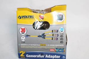 lot 120 image: Voltec 2 Generator Adapter with E-ZeeLock 30 Amp Plug