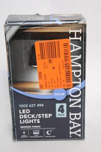 lot 139 image: Hampton Bay 4-Pack LED DeckStep Lights with Bronze Finish