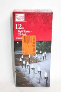 lot 141 image: Holiday 12 in Light Stakes - 25 Pack