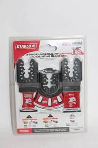 lot 153 image: Diablo 3-Piece Universal Fit Carbide Oscillating Blade Set