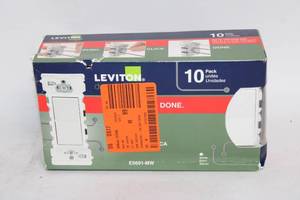 lot 154 image: Leviton Decora Edge 15A-120277V Light Switch 10 Pack