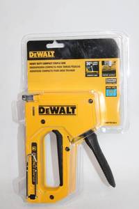 lot 156 image: Dewalt Heavy Duty Compact Staple Gun with Narrow Crown Staples