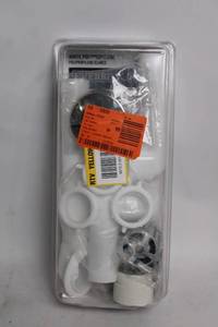 lot 187 image: Everbilt 1-12 in White Polypropylene Easy Touch Bath Drain Kit