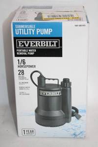 lot 204 image: Everbilt Submersible Utility Pump 16 HP 28 GPM