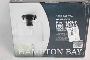 lot 214 image: Hampton Bay Westbrook Semi-Flush Mount Light