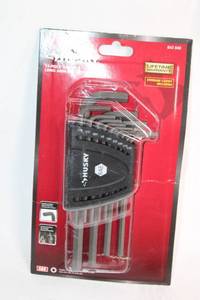 lot 256 image: HUSKY 13-Piece SAE Long Arm Hex Key Set with Storage Caddy