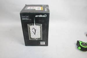 lot 290 image: Artika Crystal Cube LED Pendant Light Fixture