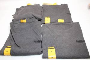lot 331 image: Set of 5 Dewalt Gray T-Shirts Size L