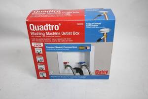 lot 334 image: Oatey Quadtro Washing Machine Outlet Box with Copper Sweat Connection