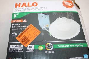 lot 340 image: 8 HALO Direct Mount Light Commercial Retrofit Ceiling Kit