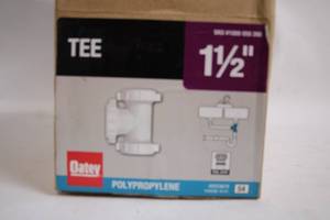 lot 351 image: Oatey 1 12 Polypropylene Tee Fitting with Slip Joint
