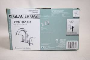 lot 353 image: Glacier Bay Irena Collection Two Handle Bathroom Faucet in Chrome