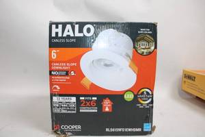 lot 354 image: Halo 6-Inch Canless Slope Downlight with Selectable LED Colors