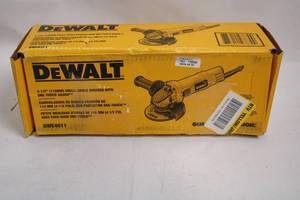 lot A-358 image: DeWalt DWE4011 4-12 Small Angle Grinder with One-Touch Guard