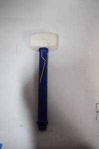 lot 381 image: 16 oz Rubber Mallet with Blue Handle