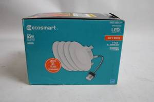 lot 419 image: Ecosmart 4 Pack Soft White LED Downlight Set