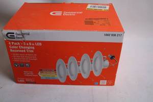 lot 427 image: Commercial Electric 4-Pack 5 & 6 inch LED Recessed Trim Lights