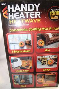 lot 454 image: Handy Heater Heatwave Parabolic Space Heater 1500 Watts