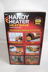 lot 455 image: Handy Heater Heatwave Parabolic Space Heater with 1500 Watts