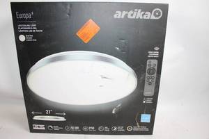 lot 472 image: Artika Europa 21 LED Ceiling Light with Remote Control