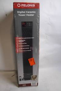 lot 480 image: Pelonis Digital Ceramic Tower Heater with Thermostat Control