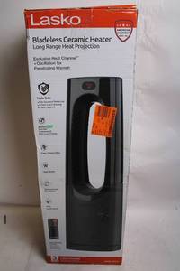 lot 484 image: Lasko Bladeless Ceramic Heater with Long Range Heat Projection