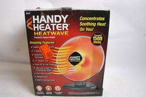 lot 497 image: Handy Heater Heatwave Parabolic Space Heater with 1500 Watts Power