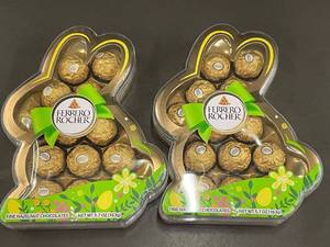 2 Sets of Ferrero Rocher Fine Hazelnut Chocolates in Bunny Packaging