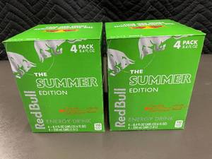 lot 11 image: Red Bull Summer Edition 4-Pack Energy Drink (8.4 fl oz cans)