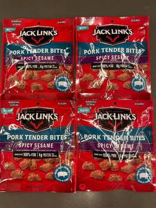 lot 24 image: 4 Packs of Jack Links Pork Tender Bites Spicy Sesame