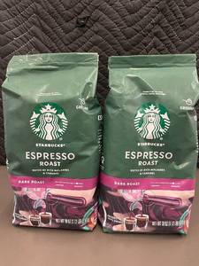 Set of 2 Starbucks Espresso Roast Dark Coffee, 18 oz Bags