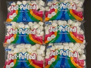 lot 40 image: Set of 6 Jet-Puffed Marshmallows 12 oz Bags