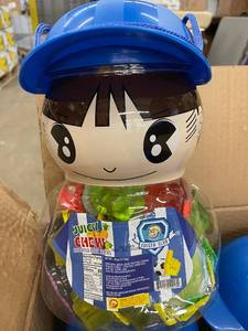 lot 43 image: Box of 6 Mandisa Juicy Chew Assorted Fruit Jellies Boy Jars (35 Packs)